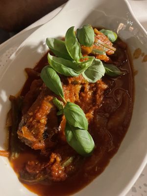 Italian sausage   at Crossroads Kitchen in Las Vegas