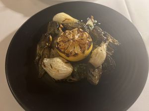 Side of grilled artichokes  at Crossroads Kitchen in Las Vegas