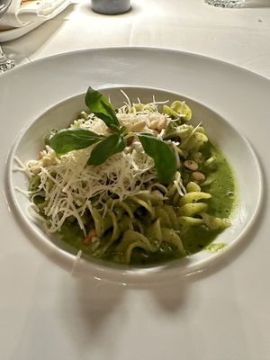 fusilli pesto  at Crossroads Kitchen in Las Vegas