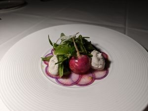 Spring pea and radish at Crossroads Kitchen in Las Vegas
