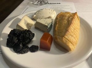 Vegan cheese plate with quince paste   at Crossroads Kitchen in Las Vegas