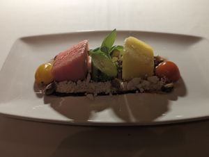 Watermelon salad at Crossroads Kitchen in Las Vegas