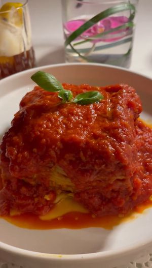 VEGAN LASAGNA BOLOGNESE: This was way better than I thought it was going to be. I was so happy to have a Vegan restaurant right in the hotel I was staying in.  at Crossroads Kitchen in Las Vegas