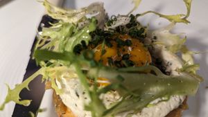 CARAMELIZED ONION TART 
 was excellent at Crossroads Kitchen in Las Vegas