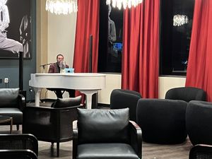 Piano musicc  at Crossroads Kitchen in Las Vegas