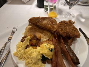 Pancakes, stuffed French toast, and chicken and waffles Oh, MY!! And so much more!!  at Crossroads Kitchen in Las Vegas