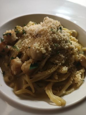 Linguine Scallops at Crossroads Kitchen in Las Vegas