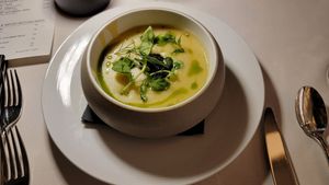 Potato and Leek Soup at Crossroads Kitchen in Las Vegas