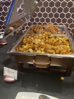 Potatoes and waffles   at Crossroads Kitchen in Las Vegas