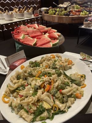 Pasta and fruit  at Crossroads Kitchen in Las Vegas