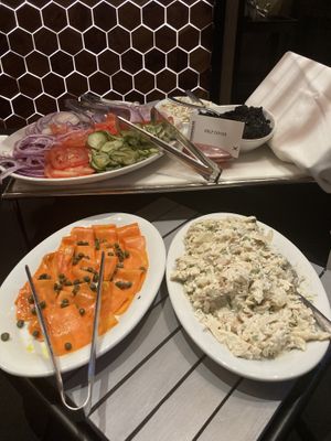 Lox, whitefish and bagel fixings  at Crossroads Kitchen in Las Vegas