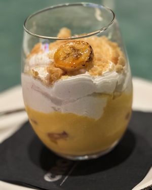 Banana dessert   at Crossroads Kitchen in Las Vegas