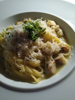Scallops linguine at Crossroads Kitchen in Las Vegas