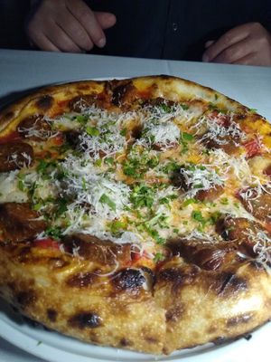 Pepperoni pizza at Crossroads Kitchen in Las Vegas