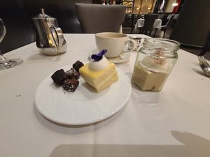 Gluten free brownie bites, lemon cake and tiramasu at Crossroads Kitchen in Las Vegas