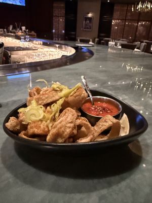 Happy hour calamari fritti   at Crossroads Kitchen in Las Vegas
