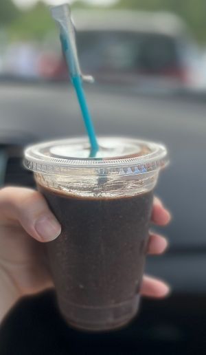 berry berry green smoothie  at Food For Thought Cafe in Marathon