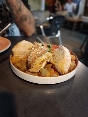 Berenjenas asadas en su jugo at El Higo in Granada