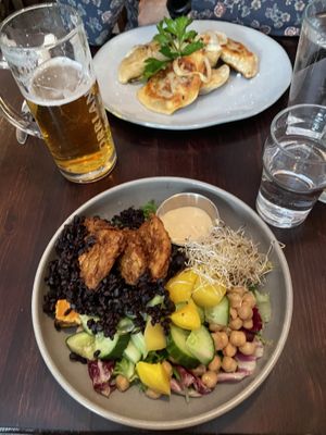 Dumplings and BBQ Bowl  at  Verte in Stockholm