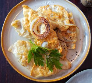 Fried dumplings at  Verte in Stockholm