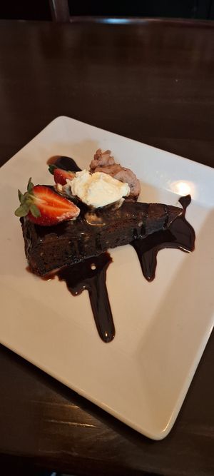 Chocolate cake at  Verte in Stockholm