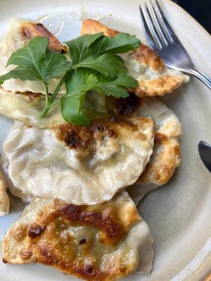 Sauerkraut and mushroom dumplings: Yum!   at  Verte in Stockholm