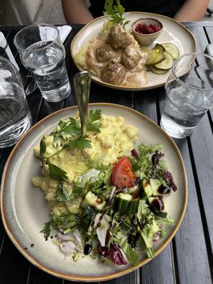 Vegoballs und baked potato   at  Verte in Stockholm