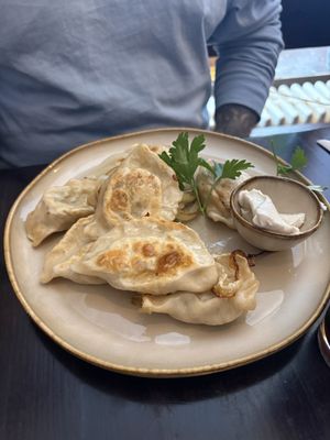 Vegan dumplings  at  Verte in Stockholm