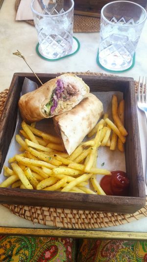 Vegan burrito at Chalet Siena in Mallorca