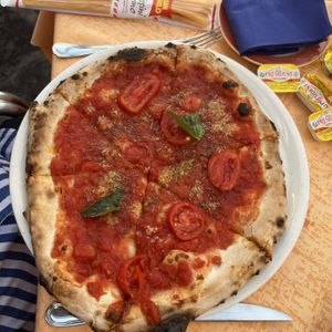 PIZZA MARINARA   at Fauno Bar in Sorrento