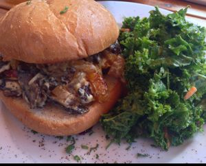 to die for deliciousness... portobello cheese 'steak' at A N D Cafe in Portland