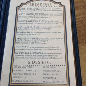 menu  at A N D Cafe in Portland