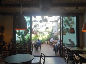 Outside at Honest Greens in Porto