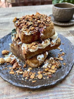 French toast  at Honest Greens in Porto