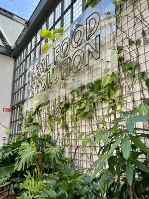 Sign in back area  at Honest Greens in Porto