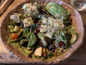 Avocado bowl  at Honest Greens in Porto