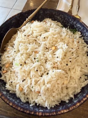 Coconut rice   at Keeva Indian Kitchen  in San Francisco