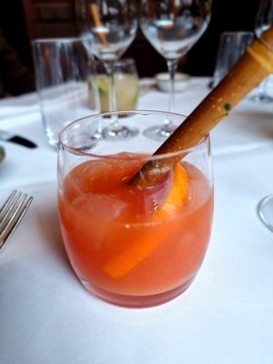 Orange juice at Restaurant Patrick Devos in Bruges