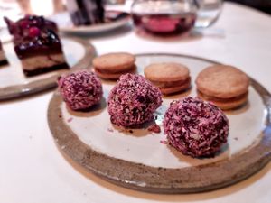 With coffee/tea at Restaurant Patrick Devos in Bruges