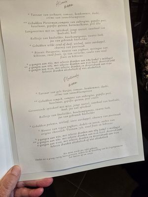 plantbased menu (september 2026) at Restaurant Patrick Devos in Bruges