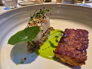 tempeh dish at Restaurant Patrick Devos in Bruges