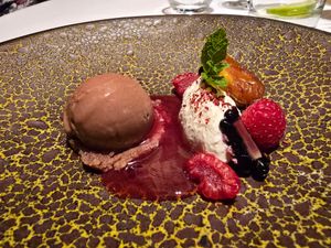 dessert at Restaurant Patrick Devos in Bruges