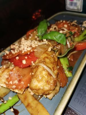 Malaysian satay vegetable with tofu at Tuk Tuk Asian Bistro in Newtownards