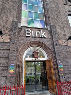 Entrance at BUNK Hotel Restaurant in Utrecht