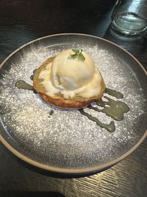 Vegan tarte Tatin  at BUNK Hotel Restaurant in Utrecht
