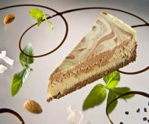 Raw mint chocolate cake at Slascice Mihalek in Ljubljana