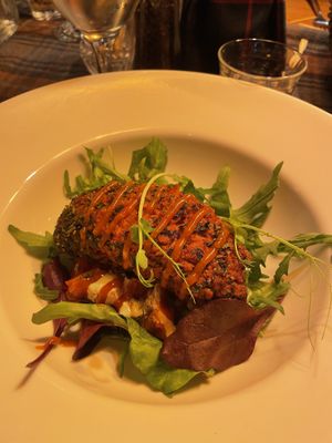 Some kind of meat substitute   at The Hielander Scottish Restaurant in Alkmaar