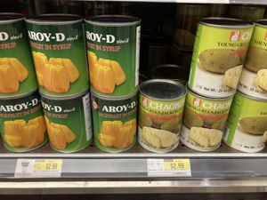 Canned jackfruit   at H Mart Glenview in Northbrook