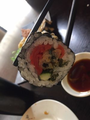 Sushi rolls at Ying Vegetarian in Kowloon