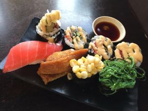 Sushi set at Ying Vegetarian in Kowloon